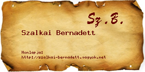 Szalkai Bernadett névjegykártya